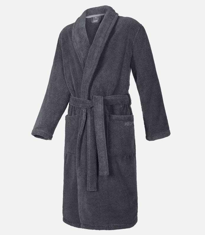 Joop Frottier-Herrenbademantel anthrazit vorne