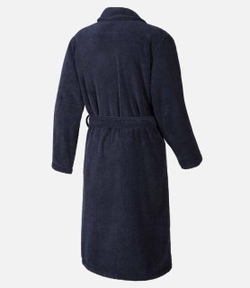 Joop Frottier-Herrenbademantel dunkelblau hinten