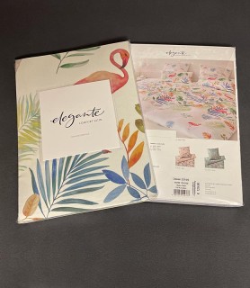 Bettwäsche Elegante Flamingo in der Verkaufsverpackung