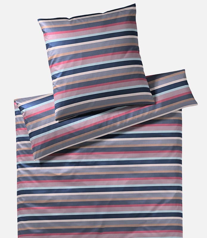 Bettwäsche Elegante Color Stripes Rouge